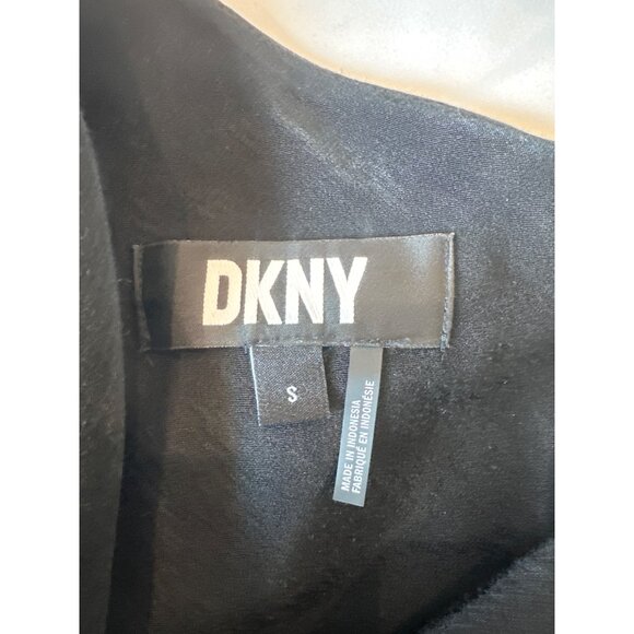 DKNY Women's Black Asymmetric Cowl Neck Top Size Small - Picture 4 of 4